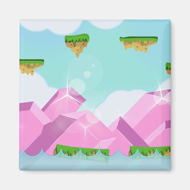 Imán Juego de plataformas retro (Frente)