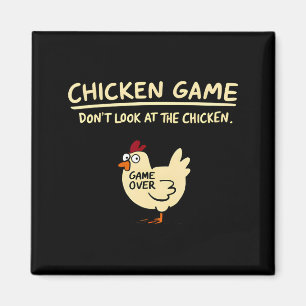 Imán Juego de Pollo No Mires Al Pollo Gallina Divertida