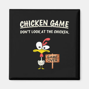 Imán Juego de Pollo No Mires Al Pollo Pollo Divertido