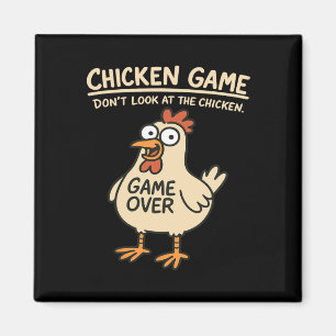 Imán Juego de Pollo No Mires Al Pollo Pollo Divertido