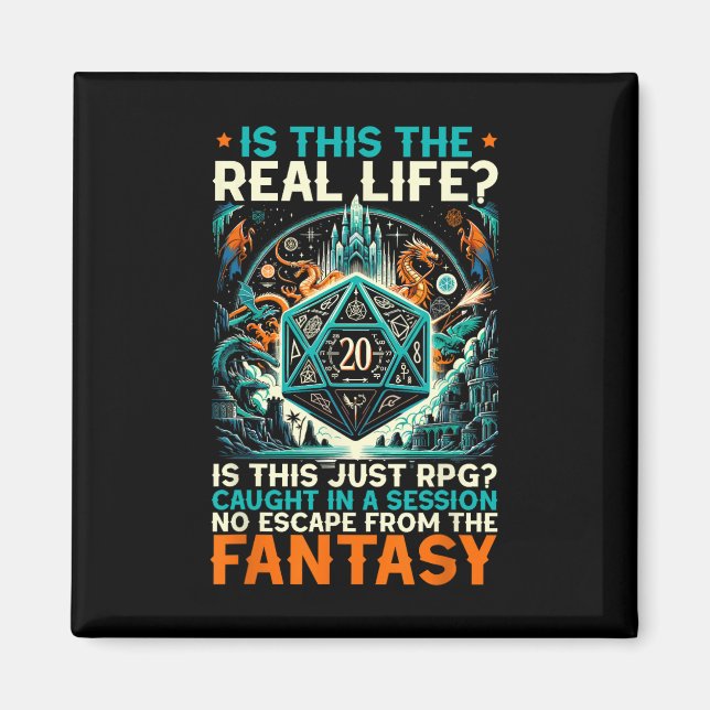 Imán Juego de rol Rpg Master D20 Mesa divertida Rp (Frente)
