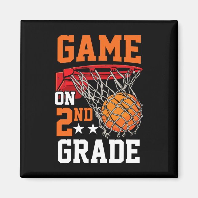 Imán Juego de segundo grado de baloncesto de vuelta al  (Frente)