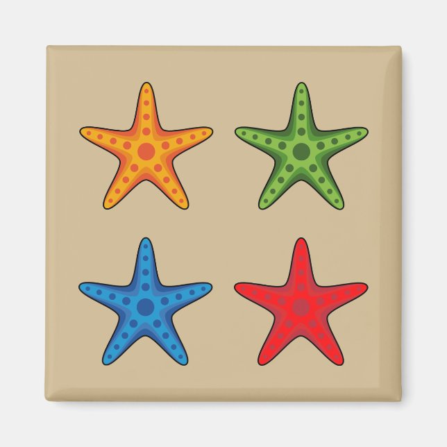 Imán Juego de Starfish Personalizado de color (Frente)