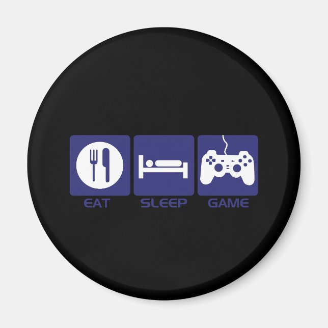 Imán Juego de sueño de Comer (Frente)