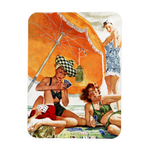 Imán Juego de tarjeta en la playa de Alex Ross