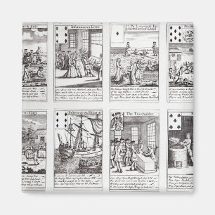 Imán Juego de tarjetas de reproducción que representan 