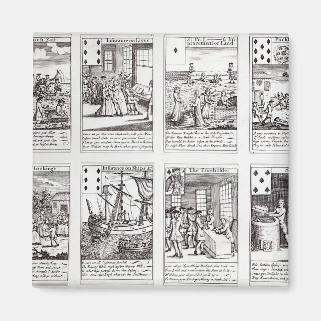 Imán Juego de tarjetas de reproducción que representan  (Frente)