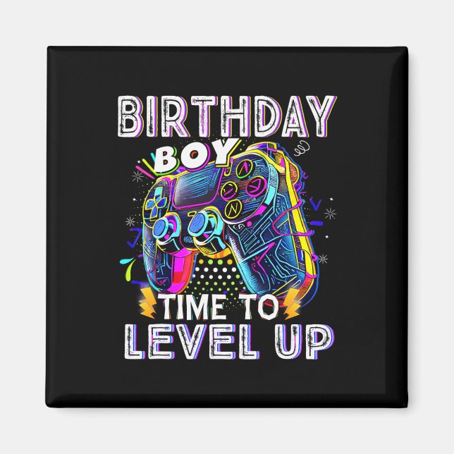 Imán Juego De Video Cumpleaños Hora De Nivelar Video Ga (Frente)