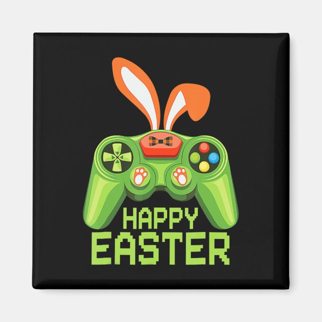 Imán Juego de video Easter Bunny Gaming Controller Game (Frente)