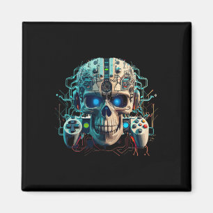 Imán Juego de video Gamer Amorphous Creature Skull Gami