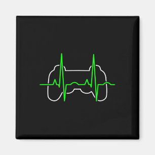 Imán Juego de video Gamer Heartbeat Pulse Lover Funny G