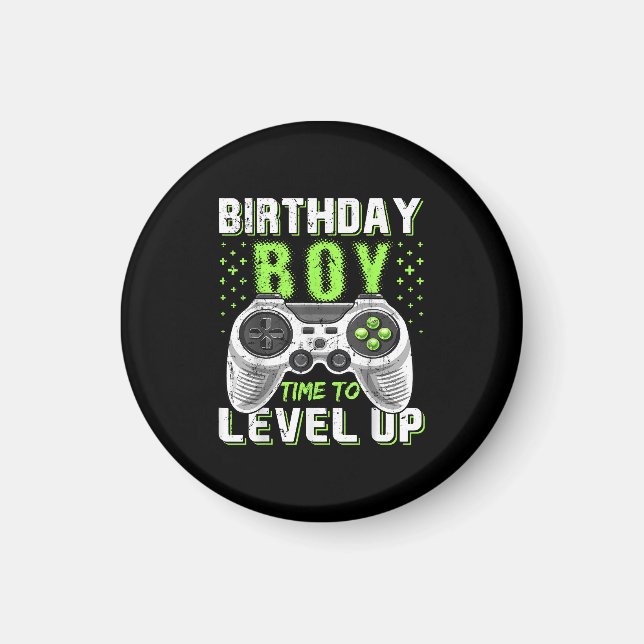 Imán Juego de video Level Up Birday Boy (Frente)