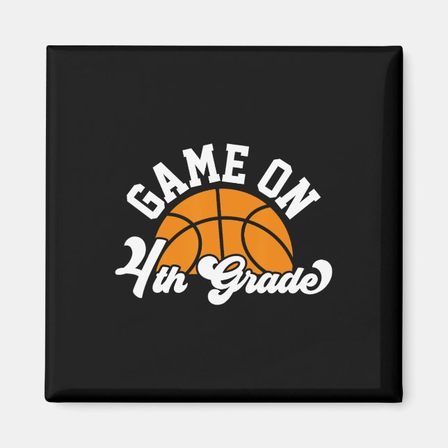 Imán Juego divertido en 4º Grado Baloncesto Primer Día  (Frente)