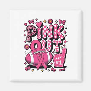 Imán Juego "Pink Out Footbyll" Awarene contra el cáncer