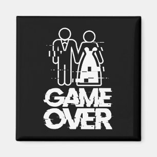 Imán Juego sobre Glitch Bride Groom Funny Boda