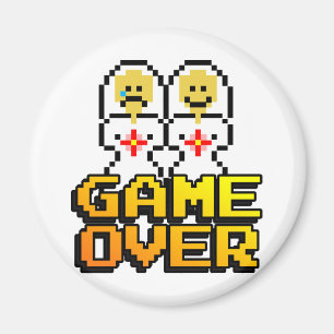 Imán Juego sobre la boda (lesbiana, de 8 bits)