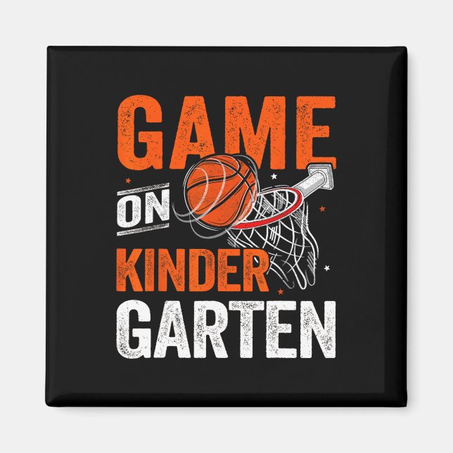 Imán Juegos Diversos En Kindergarten Baloncesto Primer  (Frente)