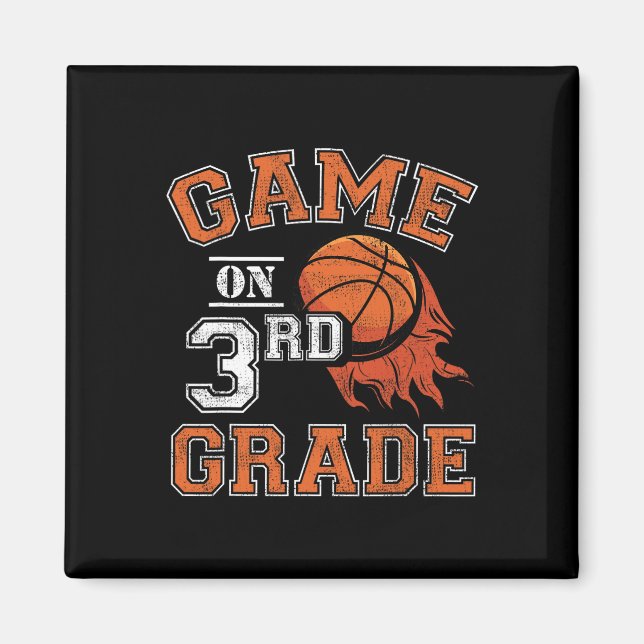 Imán Juegos divertidos en el tercer grado de baloncesto (Frente)