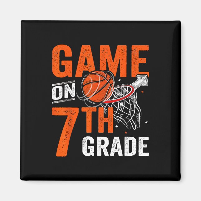 Imán Juegos Divertidos Sobre El Baloncesto De Séptimo G (Frente)