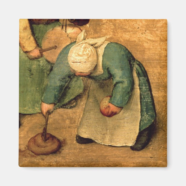 Imán Juegos infantiles: detalle de un chica jugando (Frente)