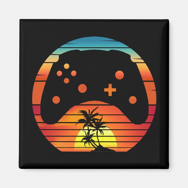 IMÁN JUEGOS RETRO ATARDECER (Frente)