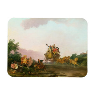 Imán Juerguistas en un coche, c.1785-90 (aceite en
