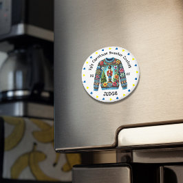 Imán Juez del Concurso de Suéter de Navidades Feo