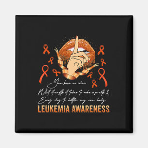 Imán Juez Me Leukemia Guerrero de Concienciación Naranj