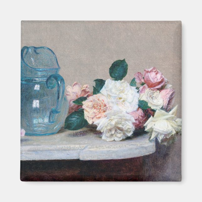 Imán Jug de Rosa y vidrio, Henri Fantin-Latour (Frente)