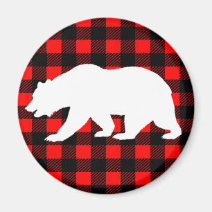 Imán Jugada de verificación de búfalo rojo negro de oso