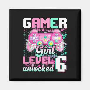 Imán Jugador Chica Nivel 6 Videojuego desbloqueado 6Nac