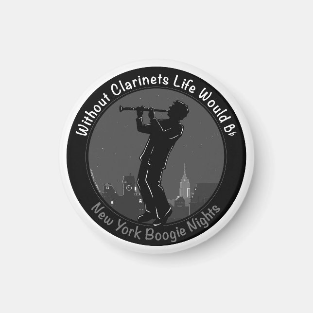 Imán Jugador Clarinet de Nueva York (Frente)