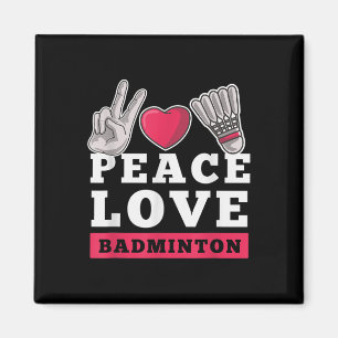 Imán Jugador de bádminton de amor por la paz corazón la