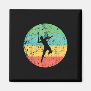 Imán Jugador de bádminton vintage retro