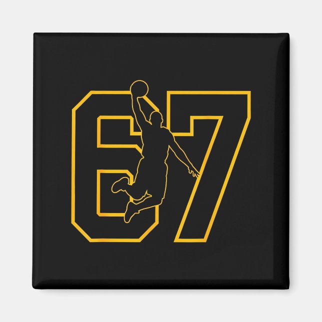 Imán Jugador de baloncesto Drip número 67  (Frente)