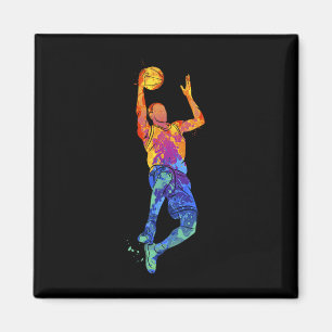 Imán Jugador de baloncesto Dunking Gráfico de baloncest