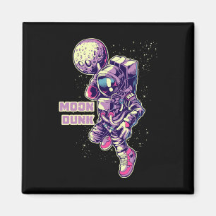 Imán Jugador de baloncesto Dunking Moon del Astronauta