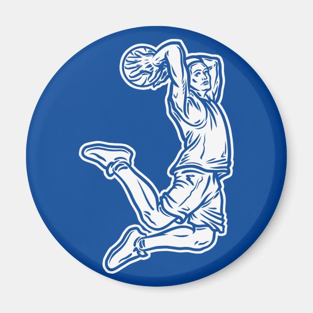 Imán Jugador de baloncesto haciendo el diseño de la luz (Frente)