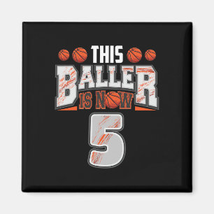 Imán Jugador de baloncesto niño de 5 años cumpleaños 5