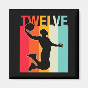 Imán Jugador de baloncesto retro 12 años para hombre ch