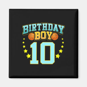 Imán Jugador de básquetbol de 10 años décimo cumpleaños