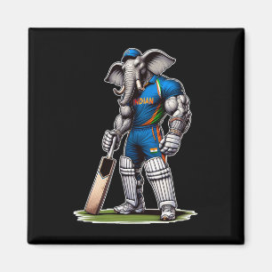Imán Jugador de críquet elefante de la India Cricketer 