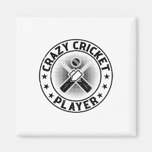 Imán Jugador de críquet loco - Jugador de críquet 1