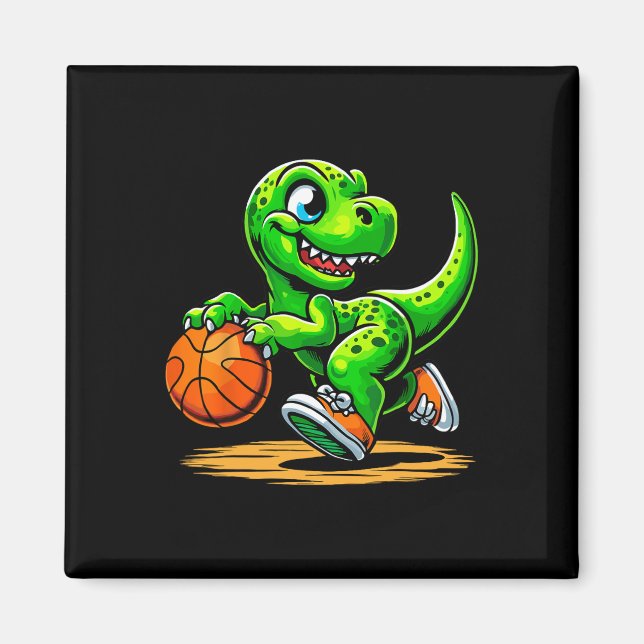 Imán Jugador de esqueleto de T-rex Dinosaurio  (Frente)