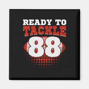 Imán Jugador de fútbol 88º cumpleaños Tackle Team Sport