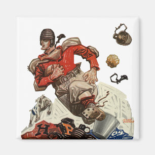 Imán Jugador de fútbol americano de la época dorada cor