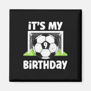 Imán Jugador de fútbol de 9 años cumpleaños número 9 ni
