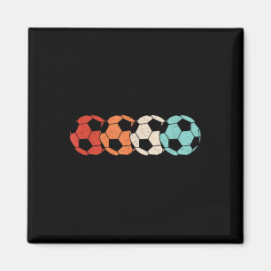 Imán Jugador de fútbol femenino Retro Soccer Ball