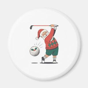 Imán Jugador de golf Santa Jugando al Golf Golfer