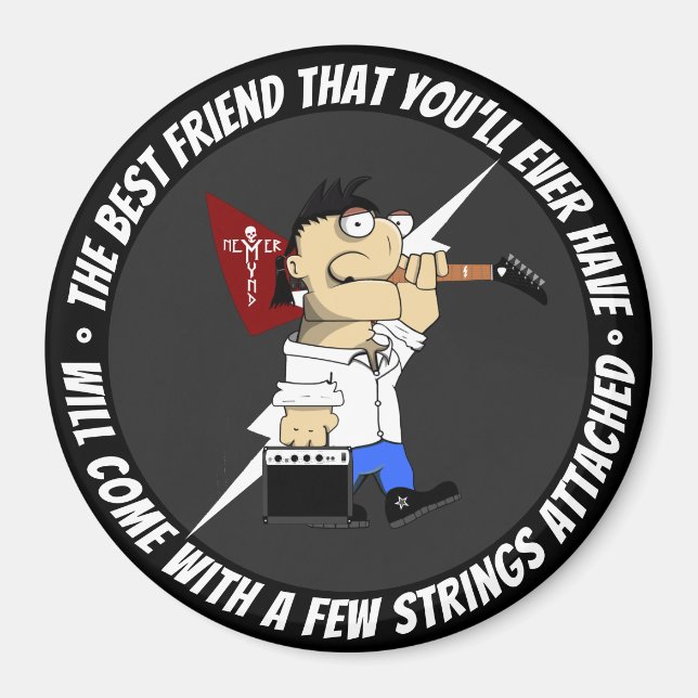 Imán Jugador de guitarra en el camino de nuevo mejor có (Frente)